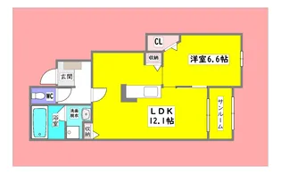 広島県東広島市黒瀬町楢原【アパート】の間取り