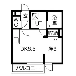 メリディアンなないろの里参番館【2階】の間取り