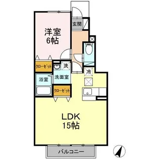 ビリディアン【1階】の間取り