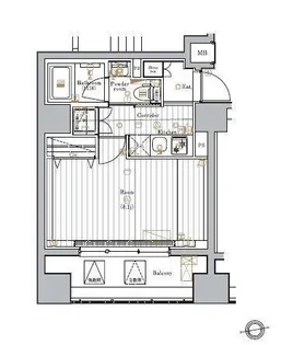 マスターマインド十番【3階】の間取り