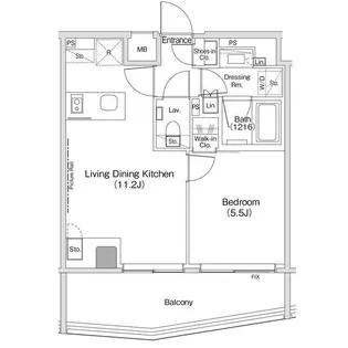 ザ・パークハビオ渋谷クロス【10階】の間取り