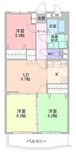 ファイン石上【1階】の間取り