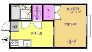 篠原FCハイツ【2階】の間取り