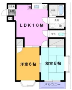 クレセント・ドヌール D号棟【2階】の間取り