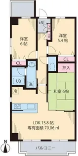 東京都杉並区上井草1【マンション】の間取り