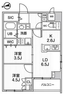 Alivis中野【4階】の間取り