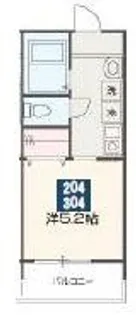 埼玉県新座市野火止6【アパート】の間取り