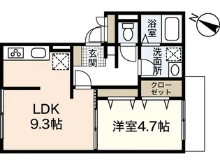 セントラルハイム尾長【1階】の間取り