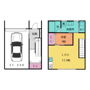 愛知県小牧市大字北外山【一戸建】の間取り