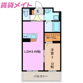 LUANA【3階】の間取り
