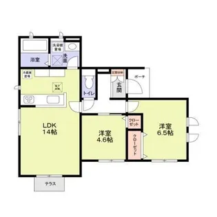 ハーベスト十番館【1階】の間取り