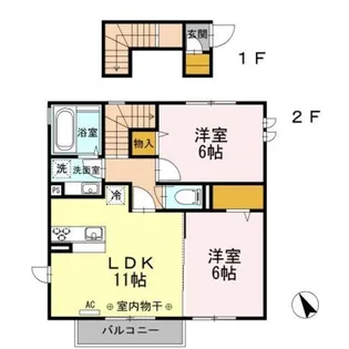 シャルマン48【2階】の間取り