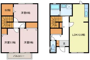 前田メゾネットの間取り