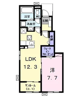 エルディーアールA【1階】の間取り