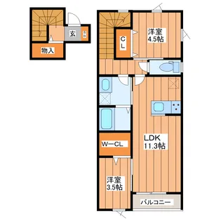 ピュアランド燕沢東【2階】の間取り