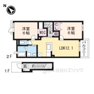 ディオーネ・ジエータ甲南【2階】の間取り