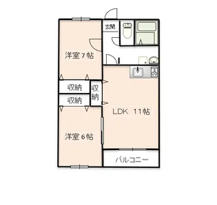 アヴァンテージ高野III【3階】の間取り