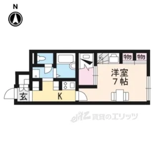 レオパレスSOUBI【1階】の間取り
