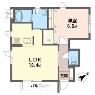 シャトル ポルテ【1階】の間取り