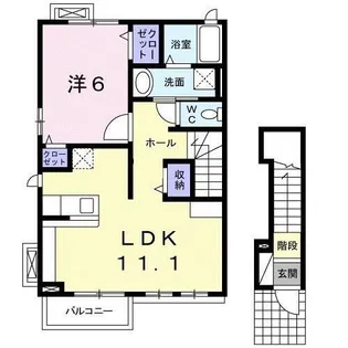 イリーデトウール【2階】の間取り