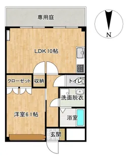 グランバレー天神【1階】の間取り