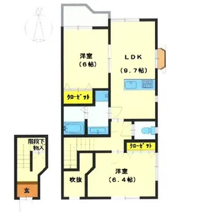 ガーデンヒル石山【2階】の間取り