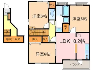 サフィニアガーデンE棟【2階】の間取り