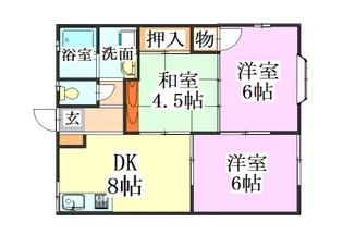 ルシエール三田A棟【2階】の間取り