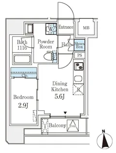 クラリティア文京湯島【3階】の間取り