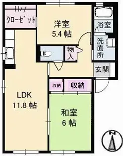 パークサイドヒルズ【1階】の間取り