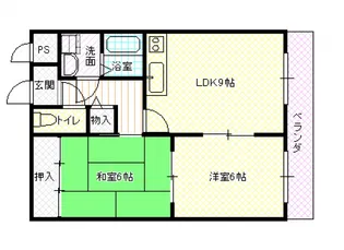 エスポワール法善寺【1階】の間取り