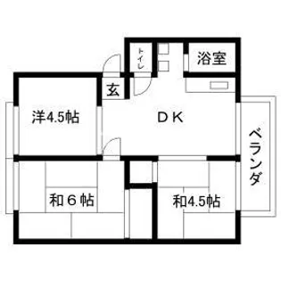 ハイツツカサ【1階】の間取り