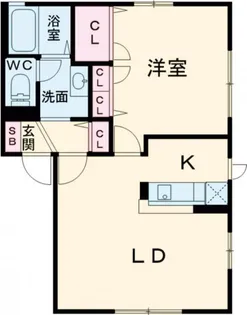 アルジール舟戸【1階】の間取り