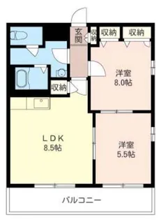 アテッサB棟【3階】の間取り