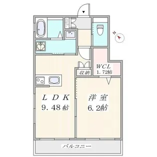 ラ・フルール【2階】の間取り