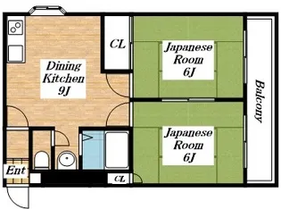 森田マンション【5階】の間取り