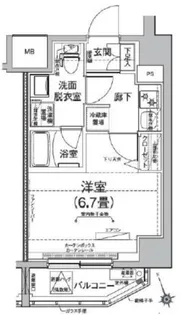 ルフレイムーブル立川【9階】の間取り