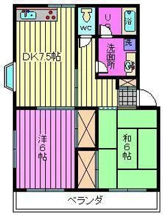 第2配島ハイツ【1階】の間取り