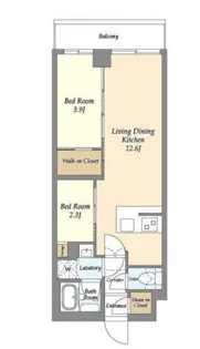 アジールコート練馬中村橋【2階】の間取り