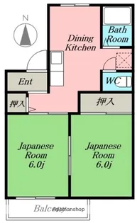 オークラ名西【2階】の間取り