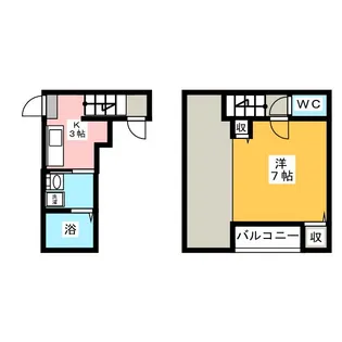バウ・コーポ栄生【1階】の間取り