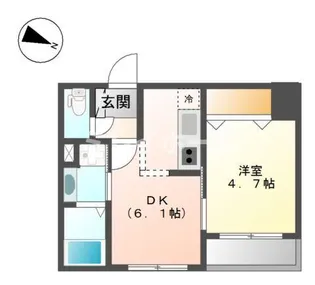 ウェルシーレジデンス鵜の木【1階】の間取り