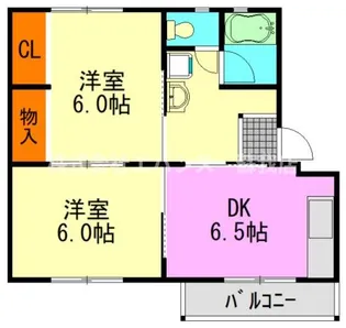 白旗台団地【5階】の間取り