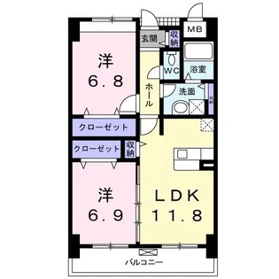 エアリス【5階】の間取り