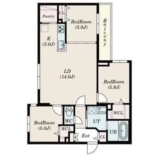 S-RESIDENCE豊平公園aloria【2階】の間取り