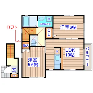 遠見塚I【2階】の間取り
