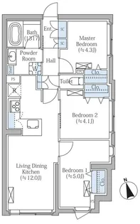 COMPOSITE新宿三丁目【5階】の間取り
