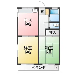 シャインハイツ【2階】の間取り