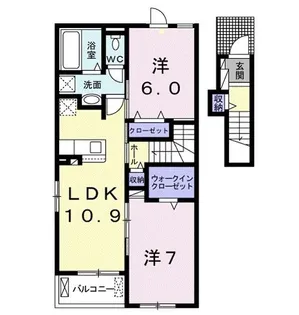 ベル B【2階】の間取り