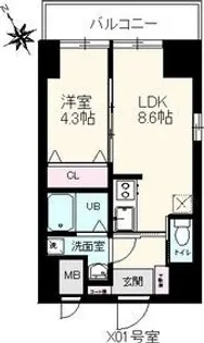プランドビル本町II【10階】の間取り